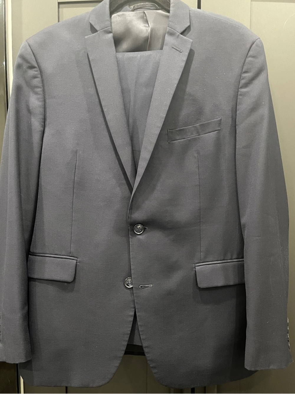 Bar III Men's Slate Blue Two-Button Suit Blazer with matching pants 3430